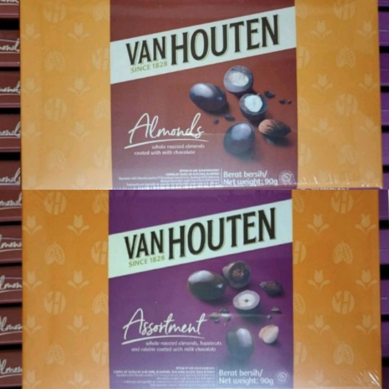

Coklat Van Houten Chocolate Box 90 Gram VanHouten Cokelat Almond & Assortment Dus 90g Van Houten Milk Chocolate Coklat Susu Isi Almonds Assortment Kotak Parcel 90 Gr