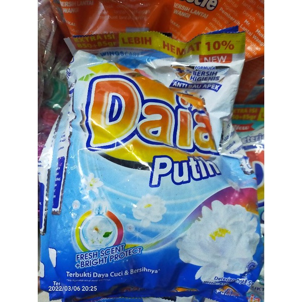 daia deterjen bubuk putih 850 gr