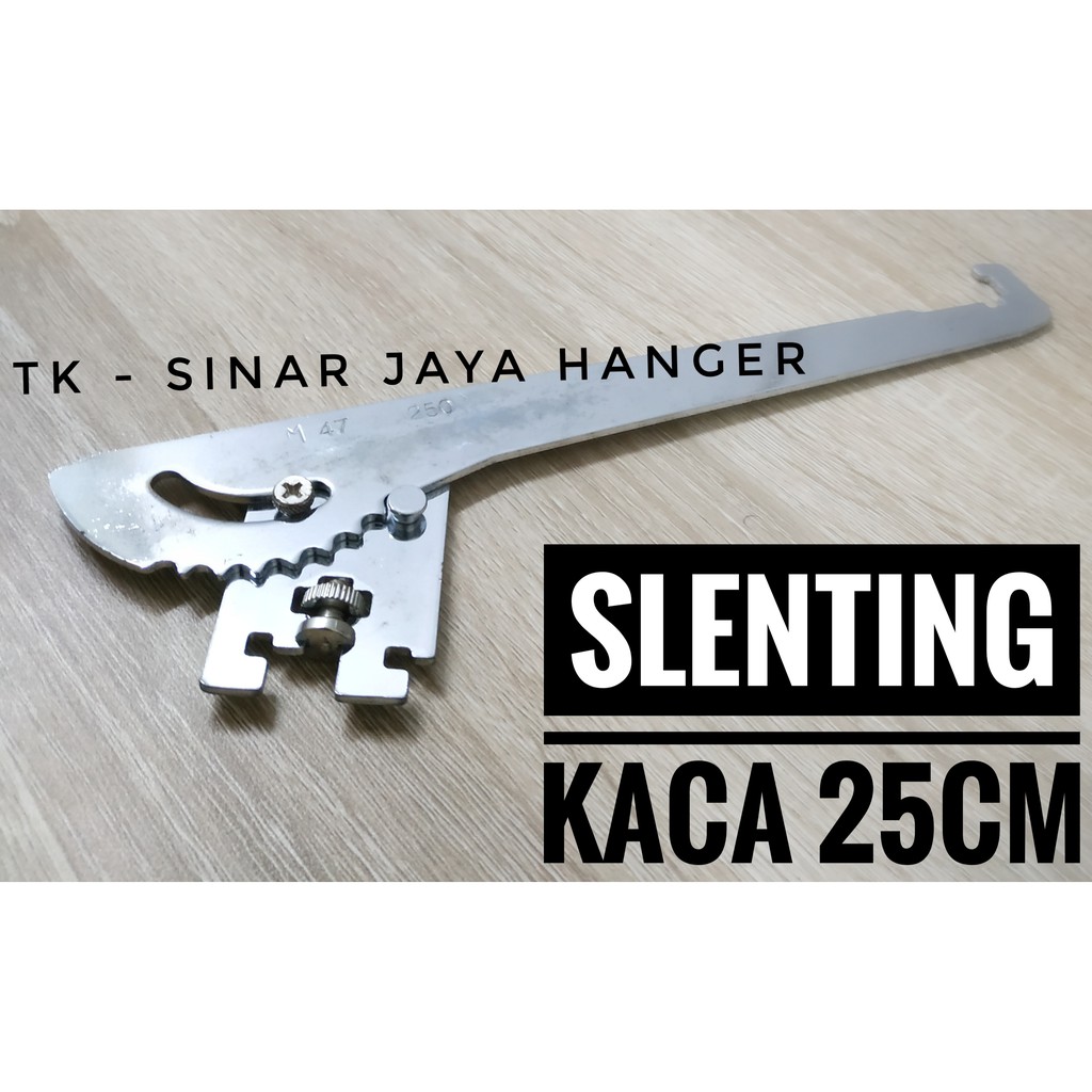 Daun Bracket Slenting Kaca 25 Cm Penyangga Rak Sepatu Kaca Import