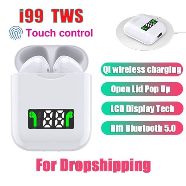 I99 TWS Earphone Wireless bluetooth 5.0 stereo Display LED