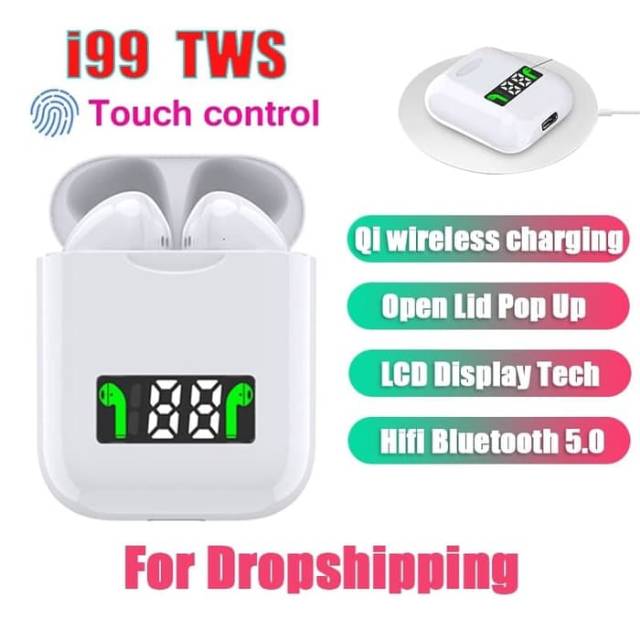 I99 TWS Earphone Wireless bluetooth 5.0 stereo Display LED