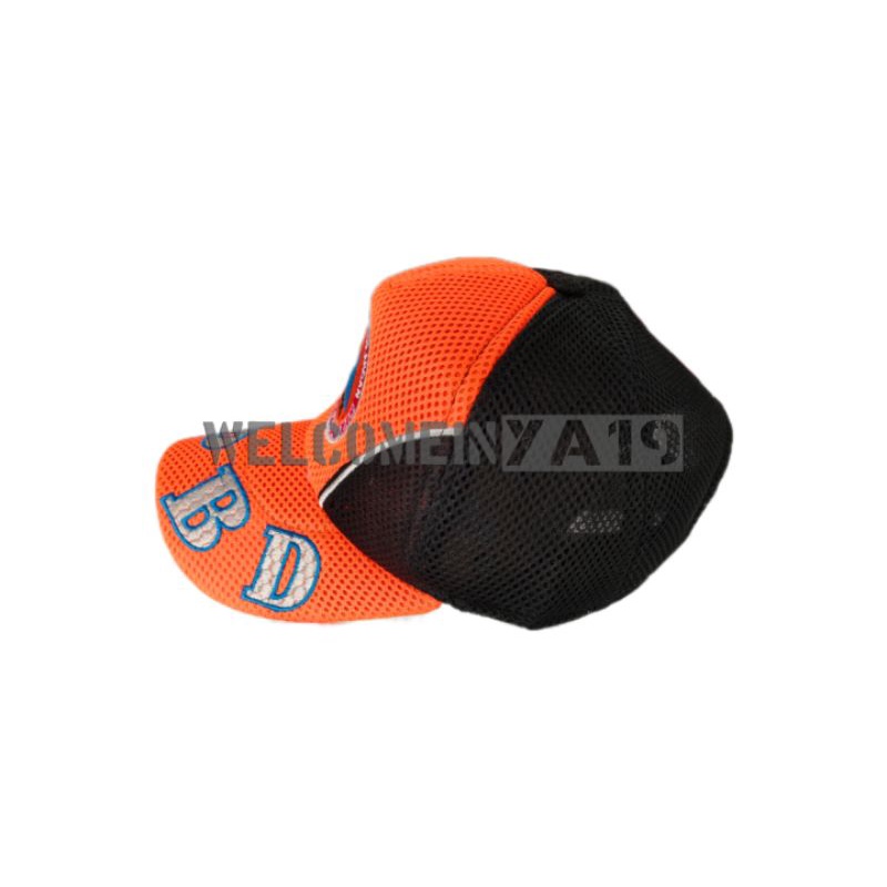 Topi Jaring BPBD / Kombinasi Oranye Hitam Tulisan Besar / Topi Logo Badan Penanggulangan Bencana Daerah