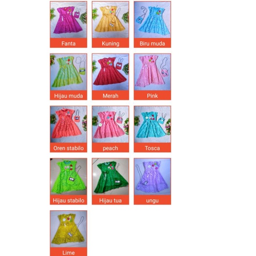 Dress brokat anak 2 3 tahun gaun anak brokat brukat lucu bonus brokatia tas by fatonah shop