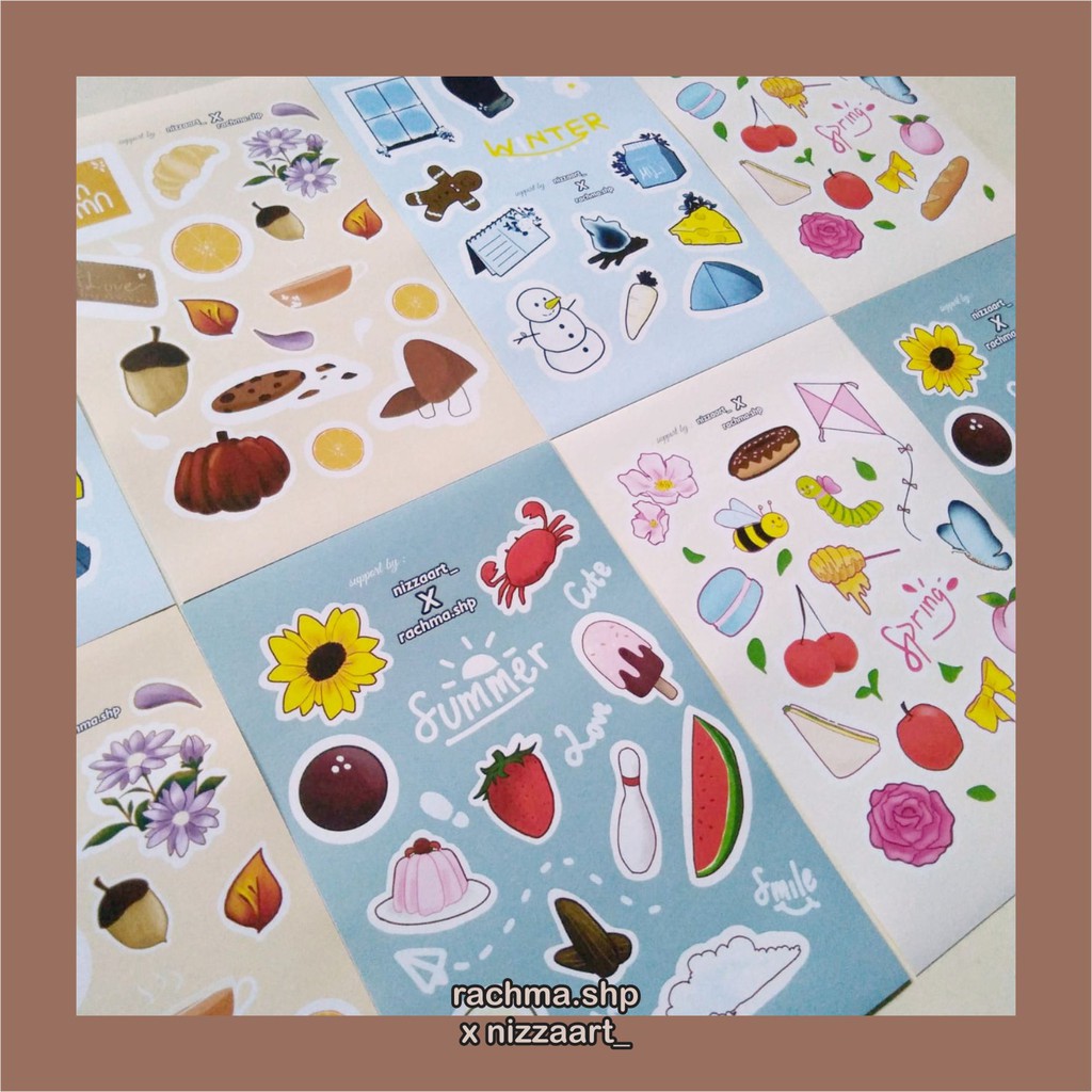 

Seasons Sticker [ Spring, Winter, Summer, Autumn ] X nizzaart_