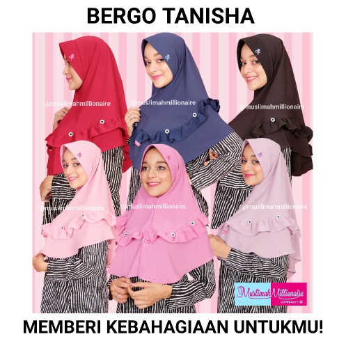 JILBAB DEWASA | KERUDUNG DEWASA | BERGO MIULAN |Jilbab Instant | Bergo TANISHA