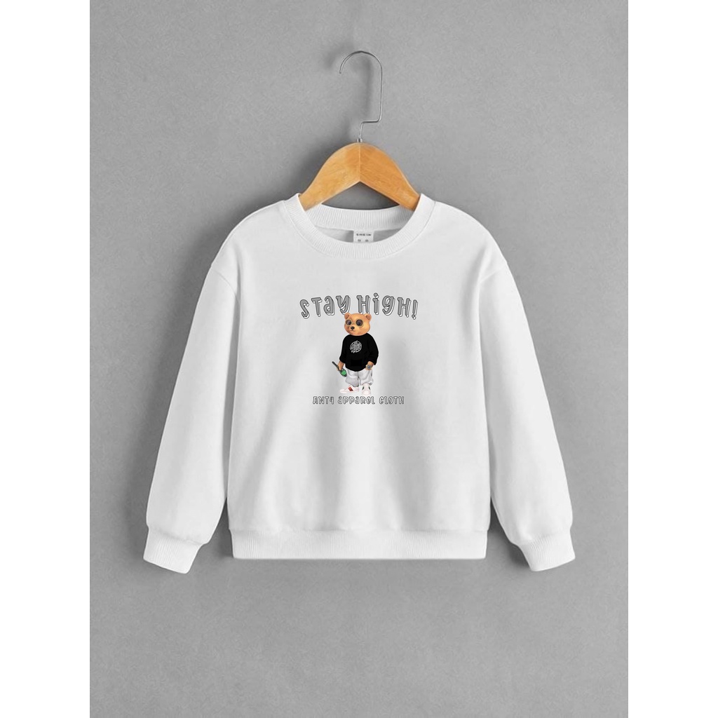 Sweater Anak Laki Laki Perempuan / Sweeter Usia 2 3 4 5 6 7 8 9 10 11 12 Tahun / Jaket Anak Cewek Cowok / Switer Distro Bisa Cod / Suiter Stay High Anak Terbaru / hoodie Anak / Hodie Anak