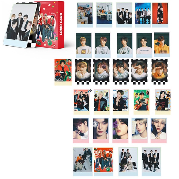 30pcs / box Kartu Foto BTS 2022 ENHYPEN BLACKPINK Stray Kids EXO TWICE TXT NCT Dream Aespa LOMO