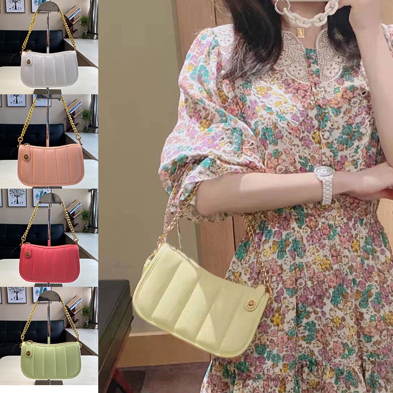 COACH c3490 fashion baru dan tas ketiak wanita serbaguna/tas selempang/tas bahu/tas mahjong