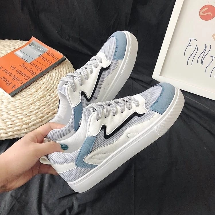 Sepatu Sneakers Cewek Casual Kets Fashion Kasual Wanita Cewek Perempuan Korea Dewasa Putih Terbaru Klasik Kekinian Premium Murah-4