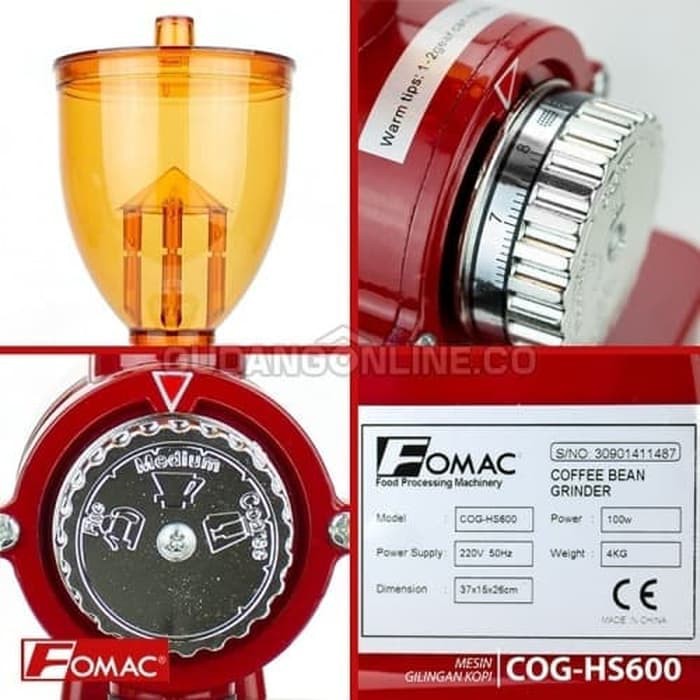 mesin penggiling kopi coffee grinder FOMAC COG HS 600