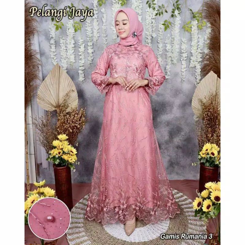 GAMIS PESTA RUMANIA // FASHION MUSLIM PELANGI JAYA