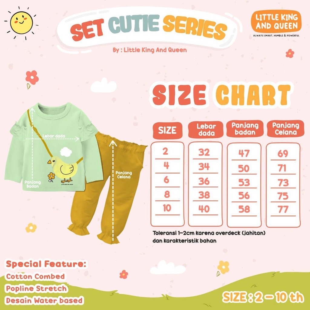 Setetelan anak Cutie Series by Little King &amp; Queen