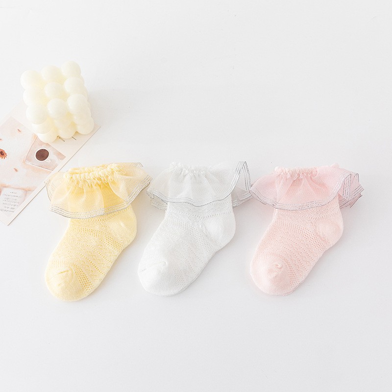 Plazababyku BEAUTY ANNIE Kaos Kaki renda Bayi Anak Perempuan Import Bahan Berkualitas 0 - 4 tahun