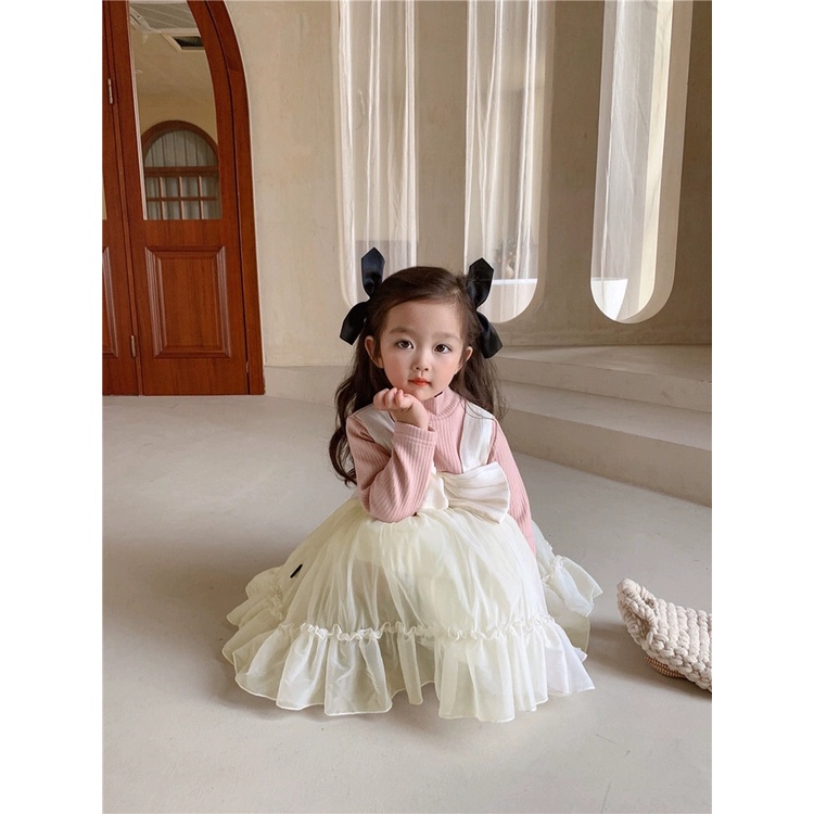 Rose Dress Korea 1-4 TAHUN - Fashion Baby Korean Dres Bayi Style Kualitas Import premium Overall Dress Anak Perempuan