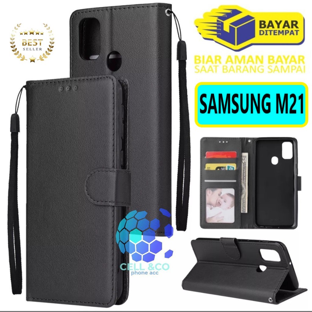 Flip cover SAMSUNG M21 Flip case buka tutup kesing hp casing hp flip case leather wallet