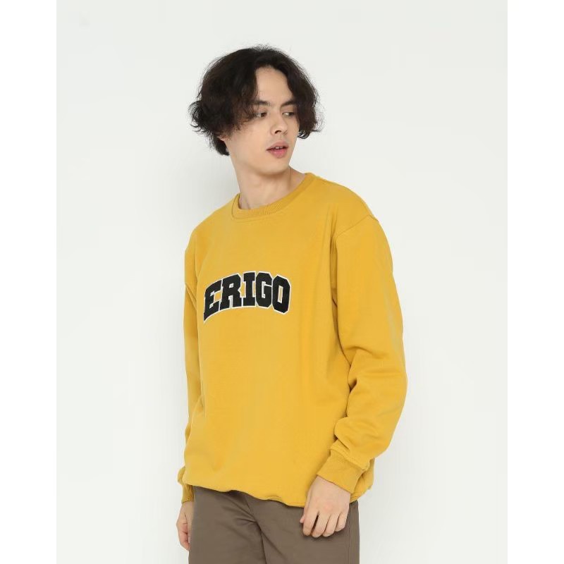 Crewneck ERIGO Bordir Full TAG[ Bisa COD] Size M L XL Termurah / SWEATER ERIGO CREWNECK PRIA WANITA BASIC BAHAN FLEECE PREMIUM