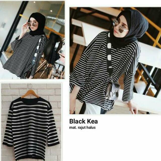 Sweater rajut wanita garis garis/sweater wanita hitam putih/sweater wanita murah