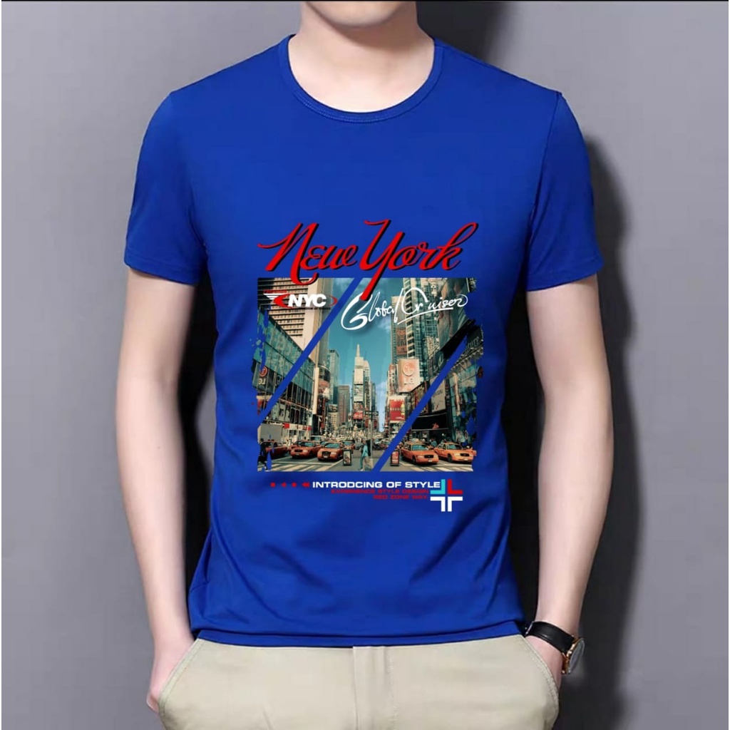 MUKZHOP / COD / Kaos OBLONG NEWYORK / kaos cowok / kaos santai / baju keren