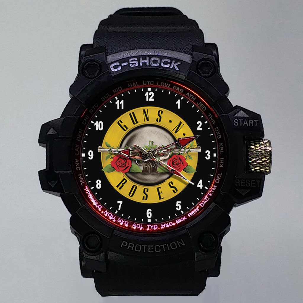 (ISTIMEWA BOSSQUE) JAM TANGAN GUNS N' ROSES LIST MERAH - EXCLUSIVE 8