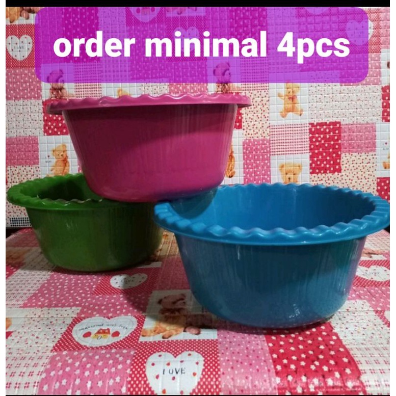 Baskom plastik serbaguna /Baskom plastik hajatan/ Baskom renda