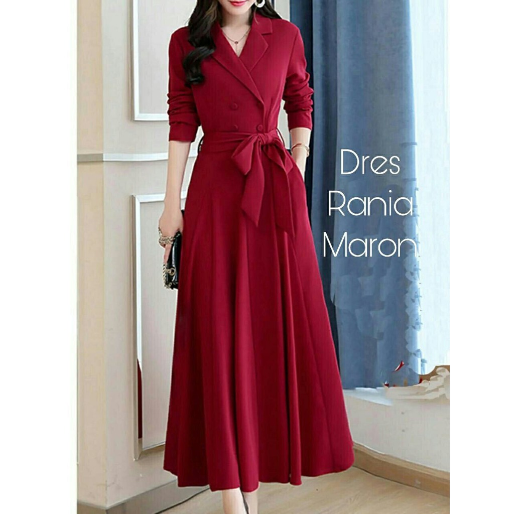 HCL Dress Danzi - Dress Wanita Casual - Midi Dress Cewek Trendy - Dress Wanita Model Terbaru