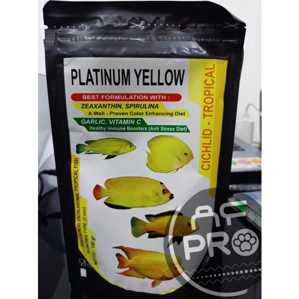 Makanan Ikan predator chana Pellet FISH LOVER PLATINUM CICHLID TROPICAL 100GR