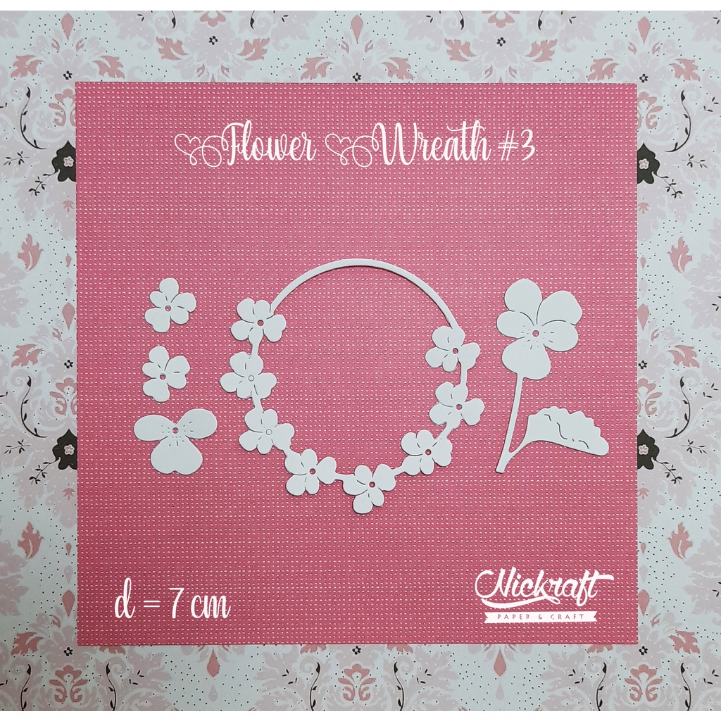 

FLOWER WREATH #3 - Bahan Scrapbook Bunga