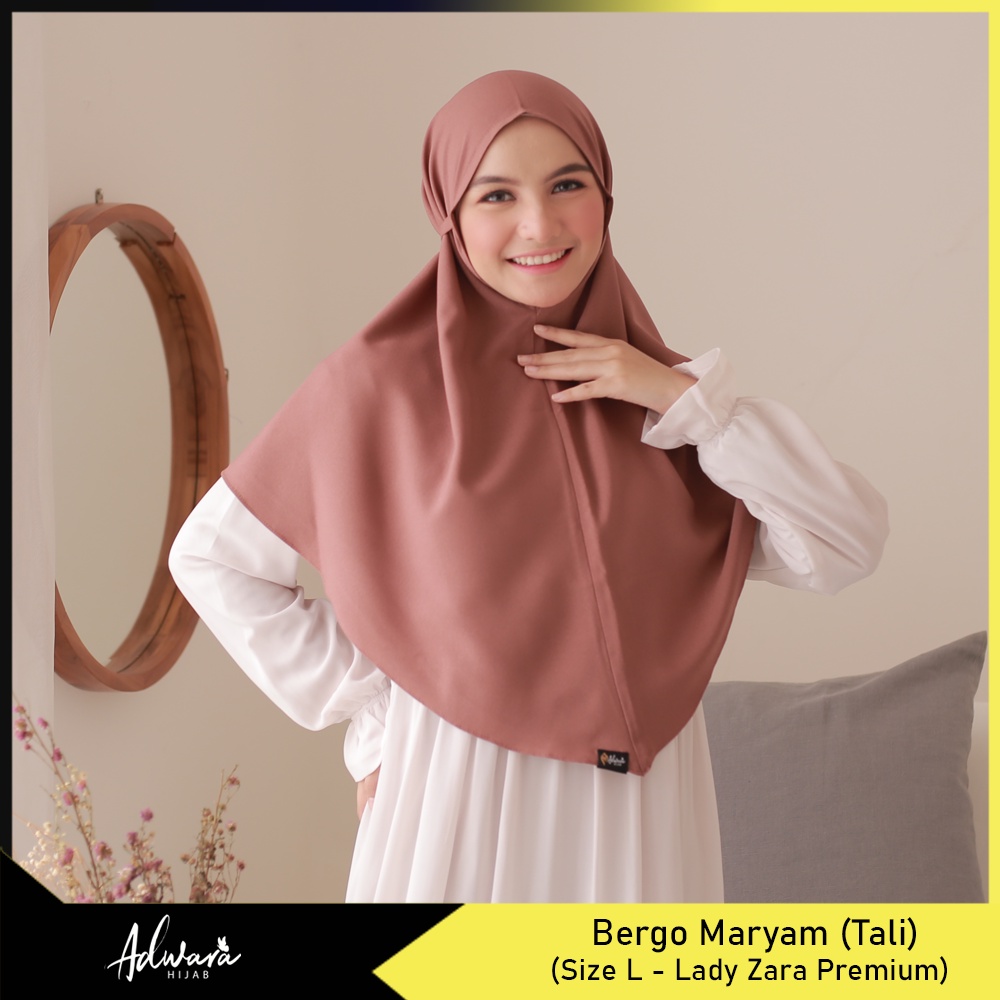 ADWARA HIJAB - Jilbab Bergo Tiara L Bahan Lady Zara Premium