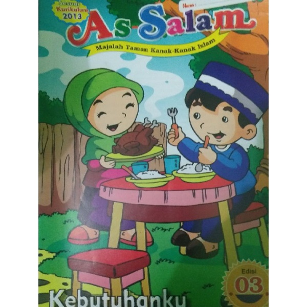 majalah anak tema 3 kebutuhanku  kelas B paud tk ra