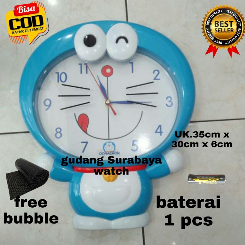 jam dinding karakter doraemon full badan 15812