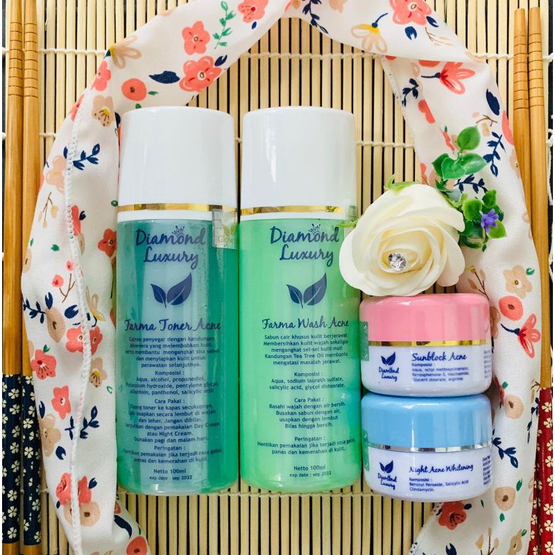 [COD]Paket Diamond Luxury Acne Farma isi 4 [PAKET PEMUTIH WAJAH][PENCERAH WAJAH][PEMUTIH WAJAH]