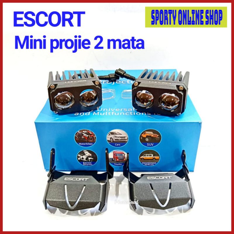 Mini Projie Lampu 2 Mata Merk ESCORT