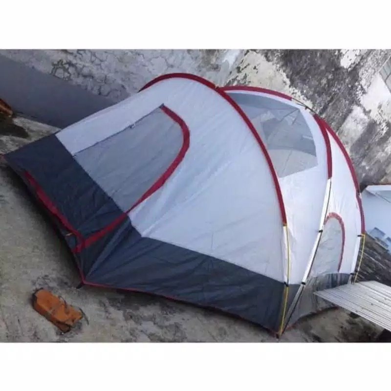 Tenda camping dobel layer alas terpal kapasitas 10 orang dewasa lebih - tenda kemping Outdoor/indor