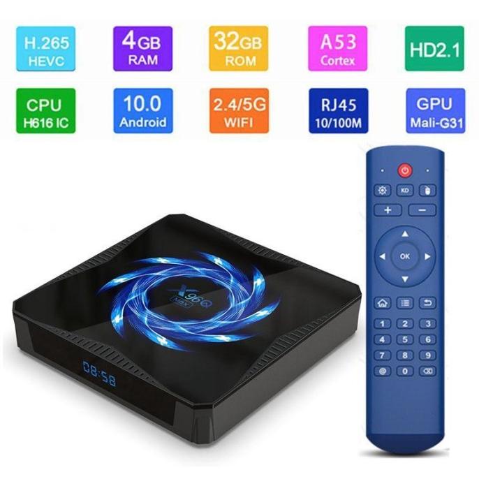 Tjbox X96Q Max Android Tv Box 4Gb Ram 32Gb Rom Allwiner H616 New Os 10 5Zqo_96Lgq
