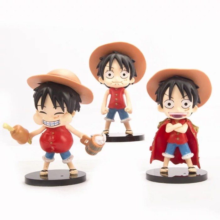 Pajangan Dashboard 3 in 1 One Piece Luffy Hiasan dekorasi Onepiece Mobil Premium