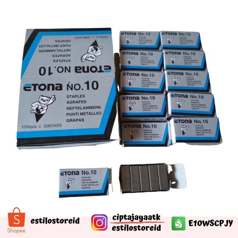 

ISI STAPLES ETONA NO 10/ ISI STAPLES MERK ETONA NO 10