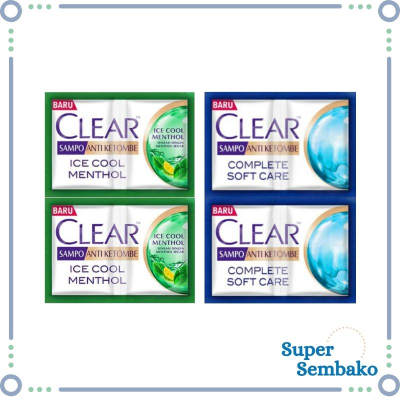 SHAMPO CLEAR ANTI KETOMBE RENCENG ISI 12 SACHET