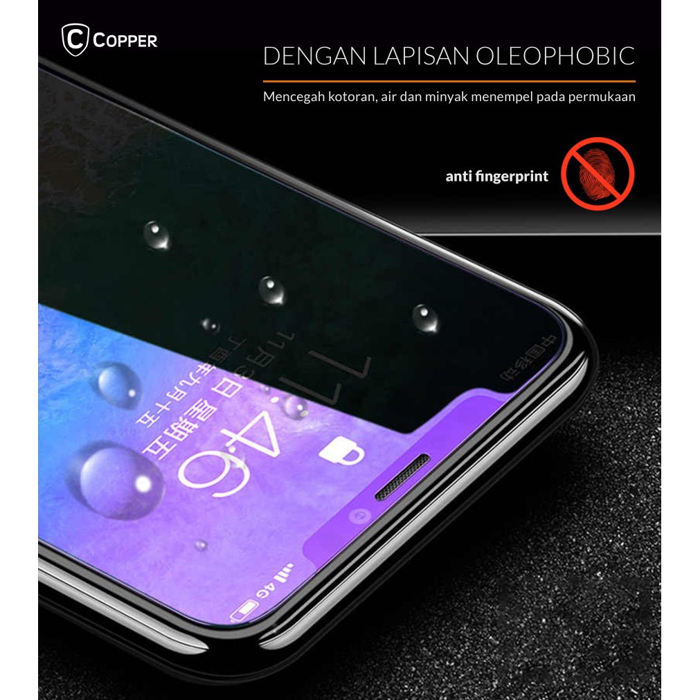 Xiaomi Pocophone F1- COPPER Tempered Glass Full Blue Ray