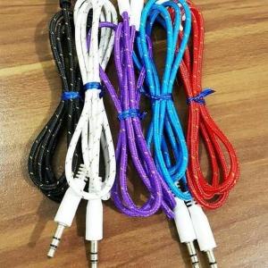 COD ✅ Kabel Jack AUX 3.5 mm Audio Motif Tali Sepatu Kabel Mp3 Player Musik Smartphone