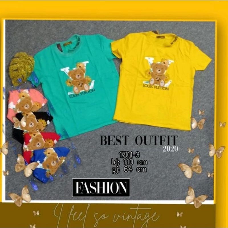 Kaos Wanita Lengan Pendek Import XL Bordir Atasan Cewek JV-06