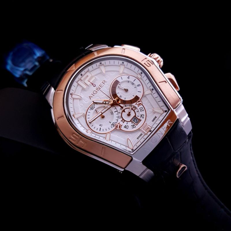 Jam Tangan Wanita Aigner Palermo Premium Tali Kulit Hitam - Aigner Palermo Super Premium Graden AAA