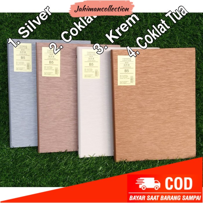 

✨ BISA COD ✨ Binder File Besar B5 Hard Cover Glossy Color Ring Plastik - Satuan - Cokelat