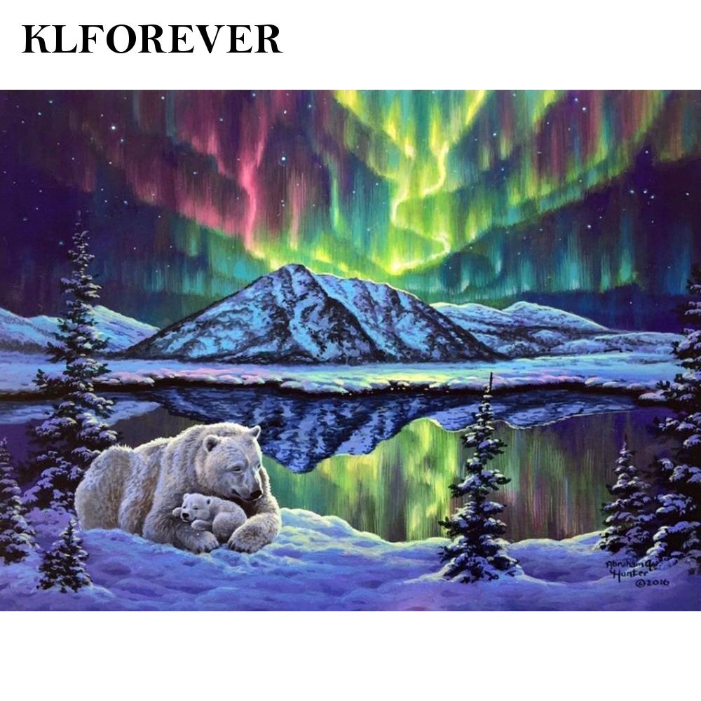 Klforever11 Paint By Number dengan Gambar  Beruang Kutub 