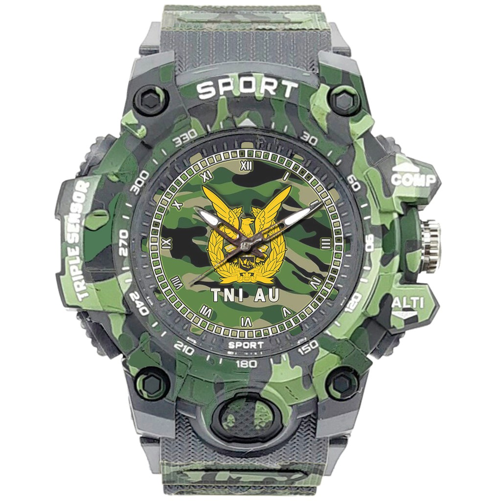 (SPECIAL EDITION) JAM TANGAN LOGO TNI-AU WATER RESISTANT NO.8