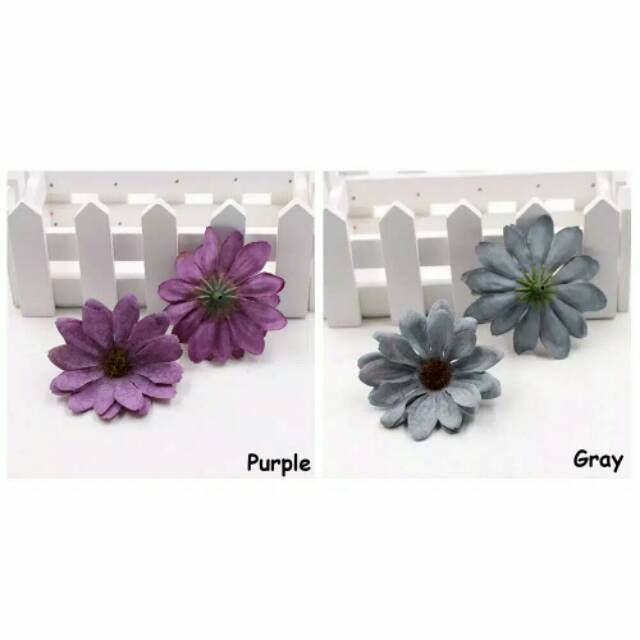 BI23 Bunga Daisy bahan mahar bunga buatan ringbox rustic