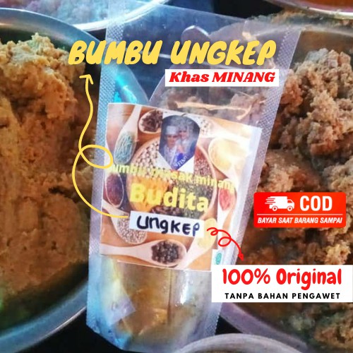 

Bumbu Masak instan Ungkep Rendang Ayam Daging Dendeng Balado Gulai Opor Dapur Asli khas Padang 250gr