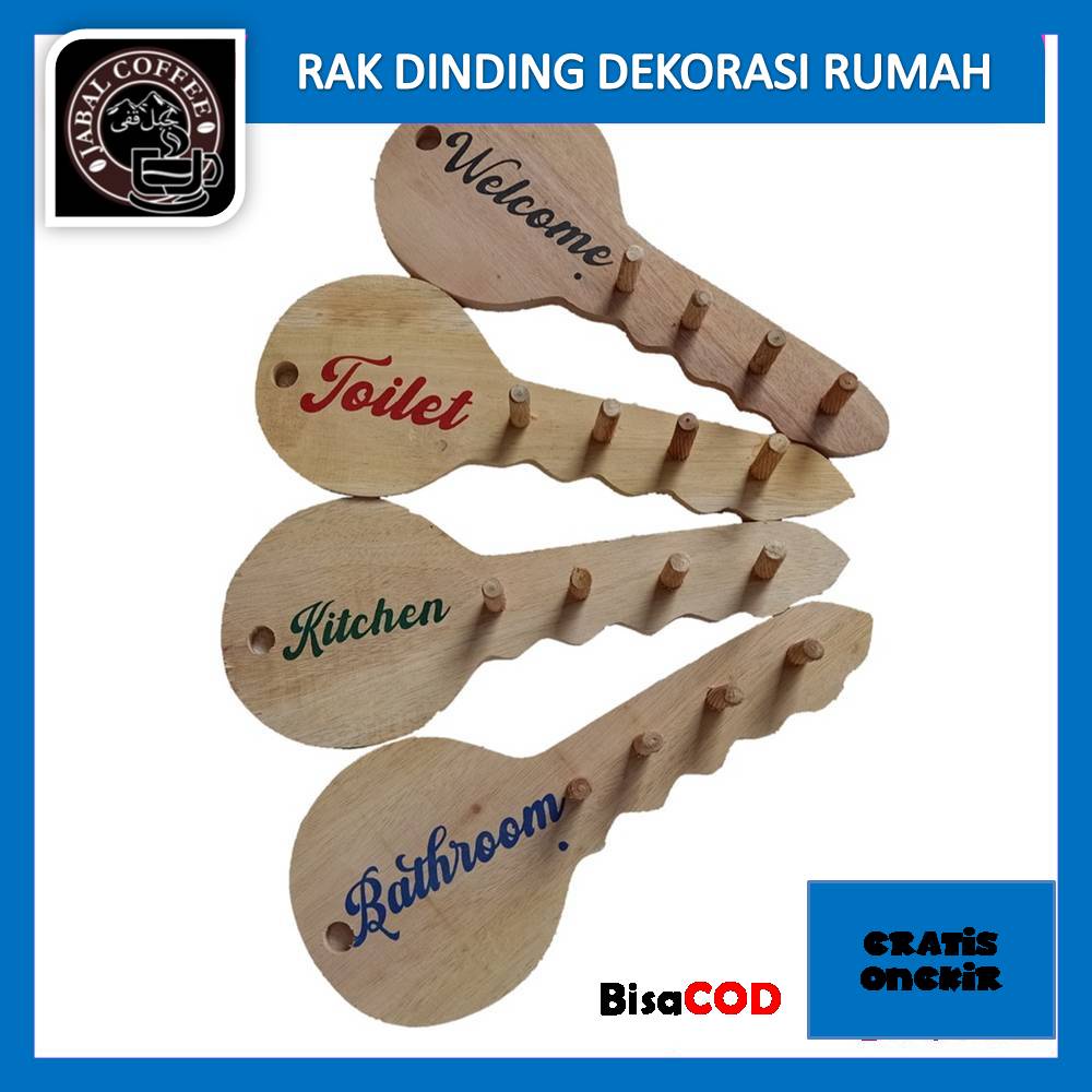 Rak Gantungan Kunci Set Bentuk Kunci Dinding Vintage / Rak Gantungan Dinding Kayu 020