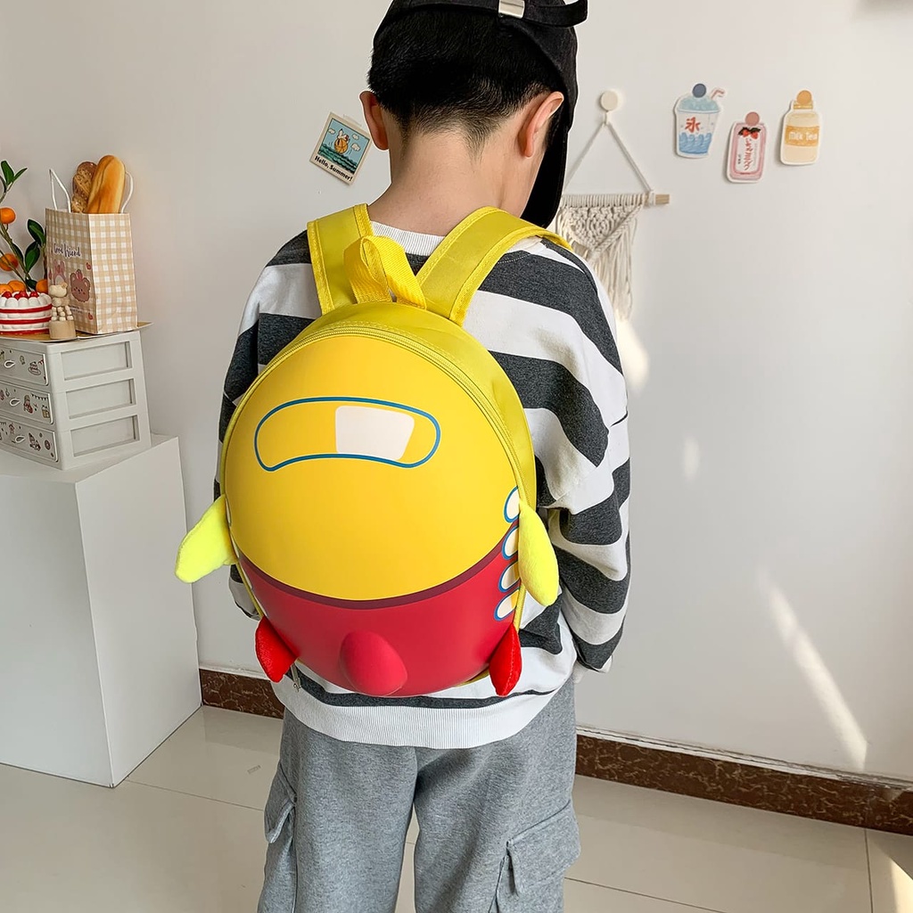 [JUALSEMUA18]Tas Ransel Backpack  Anak Sekolah PAUD TK Roket Telur Lucu Import