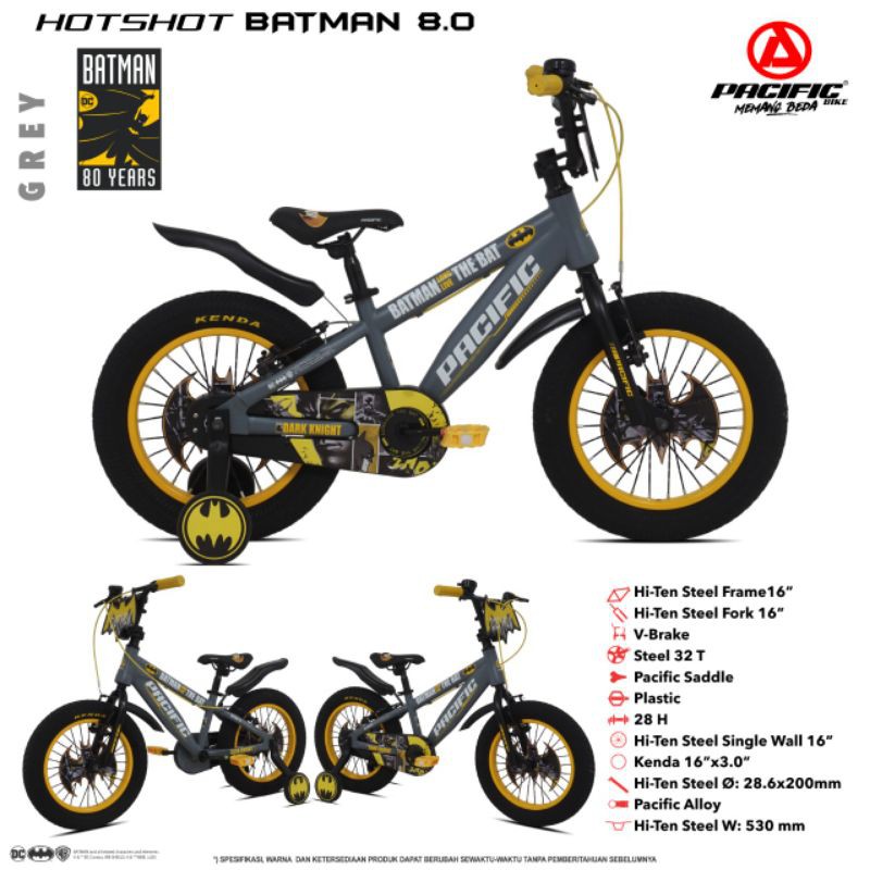 Sepeda BMX anak 16 inch Pacific BATMAN HOTSHOT 8.0