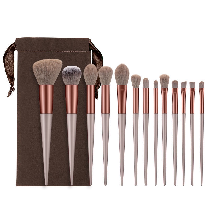 T&amp;Y 13pcs Kuas Make Up Set Lengkap Pouch Lembut Set Kosmetic Brush Makeup Powder Eye Shadow Foundation Blusher Blending Beauty